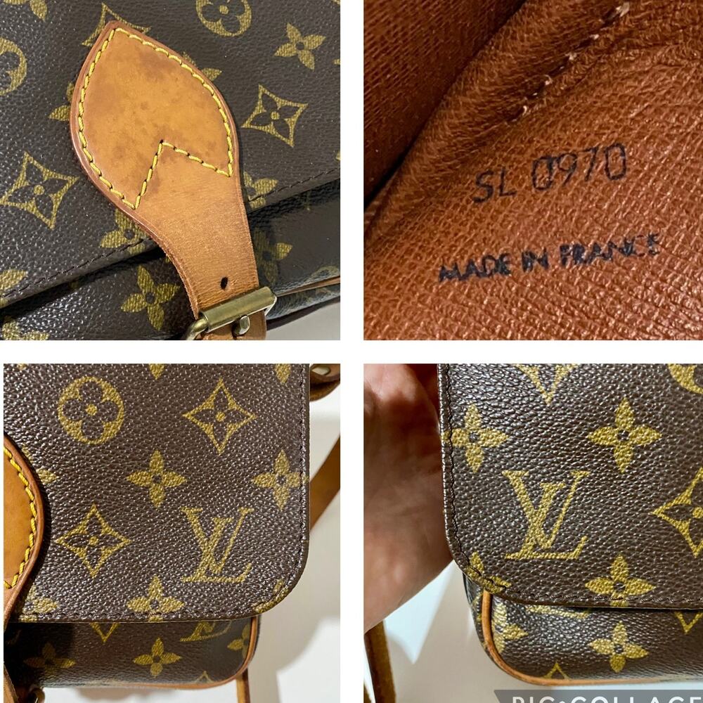 Louis Vuitton Cartouchiere MM Crossbody Bag Monogram Canvas Vintage Purse - Picture 13 of 16